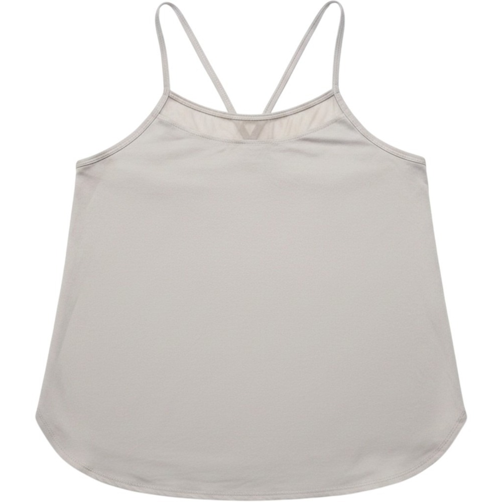 Athleta Chi Mesh Tank Top Gray Cross Back Yoga Workout Gym Womens Size Large‎